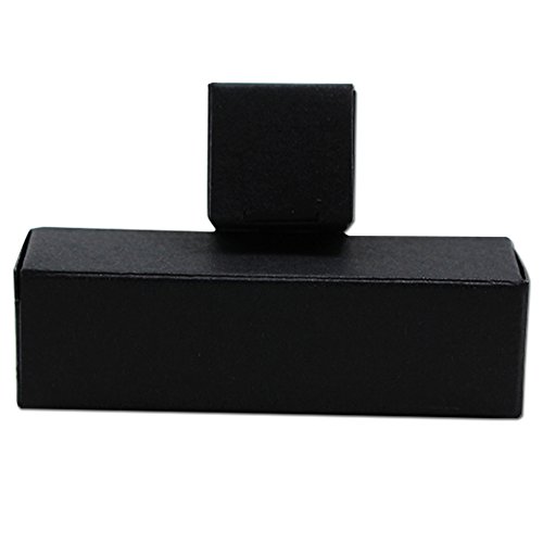 50 Pack Mini 0.78X0.78X3.34 Inch Rectangle Black Boxes Kraft Paper Diy Lipstick Beauty Accessories Essence Oil Lipstick Bottle Packaging Gift Makeup Organzier Tube Storage #TOP2