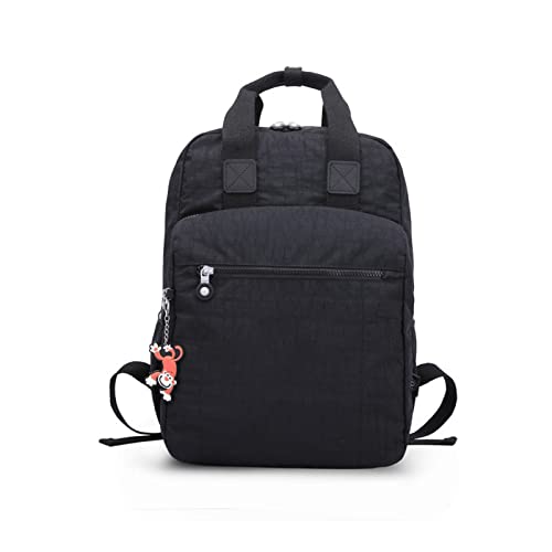 Mochilas Juveniles para Niñas EOTRRY Mochila Escolar Liviana para la Universidad Adecuada para Viajes al Aire Libre para Adultos. (Black) Cover