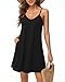 Tanmolo Damen Sommer Kleid Rmellos Kurz Strandkleid Spaghettitrger Knielangen Freizeitkleid M Schwarz Damen Schwarz günstig Kaufen-Tanmolo Damen Sommer Kleid Rmellos Kurz Strandkleid Spaghettitrger Knielangen Freizeitkleid M Schwarz