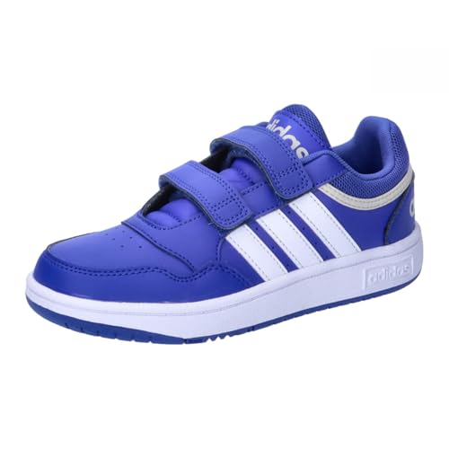adidas Unisex - Bambini Hoops Lifestyle Basketball Hook-And-Loop Shoes, Team Royal Blue/Cloud White/Orbit Grey, 30 EU