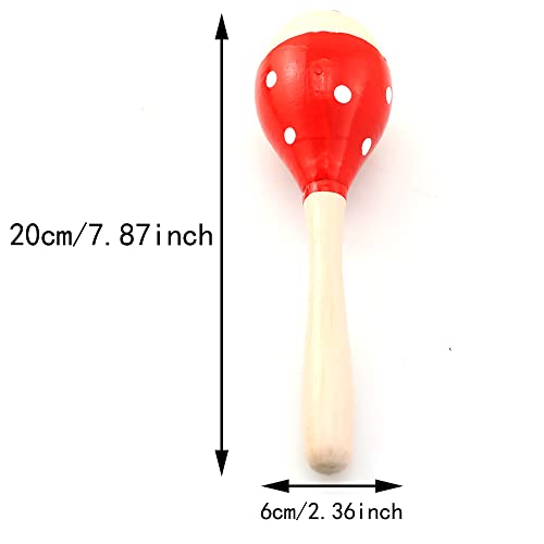 Maracas Bllndx 1Set Bright Vibrant Sound Musical Instrument, Wood Maracito #TOP2