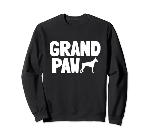 Familia de fuentes doberman pinscher dog dad grand paw grandpa sudadera