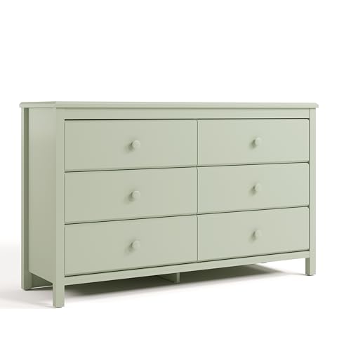 Storkcraft Alpine 6-Drawer Double Dresser, Sage
