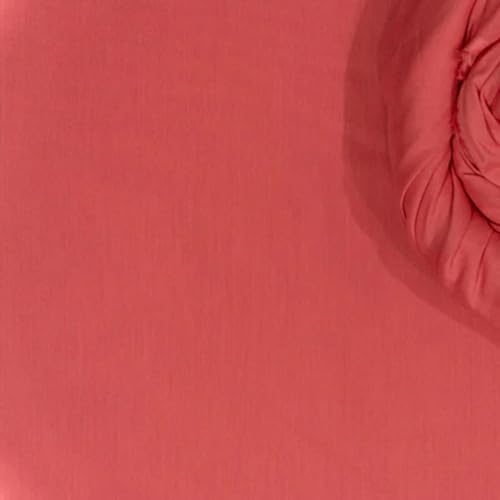 Image of 100% Pure Cotton Mulmul Fabric Material | Reusable Ultra Fine Mulmul Fabric | Lightweight Soft Smooth Piece Linning, Stole, Dupatta, Cushion Pillow Cover (Melon Peach, 1 Meter)