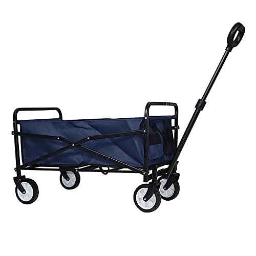 Handwagen, zusammenklappbarer Trolley für den Außenbereich, zusammenklappbar mit abnehmbarem Stoff, Festival G-Arden Camping-Picknickwagen, unterstützt max. 100 kg, tragbarer Transportanhänger/Sc