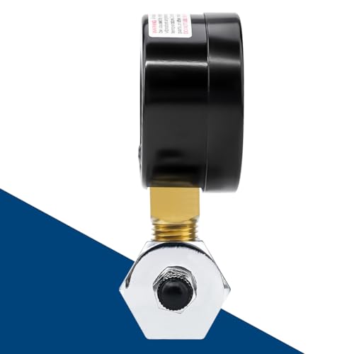 senctrl 0-100 psi gas pressure test gauge 234 dial size 3434 fnpt connection brass valve chrome plated steel body assembly