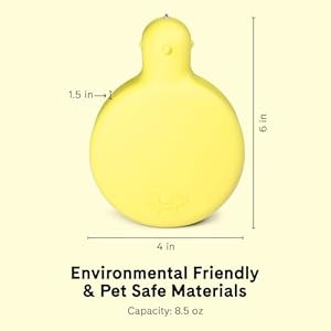   United-Pets-Pingui-Portable-Water-Bottle-for-Dogs-Italian-Design-Made-in-Italy-Suitable-for-Medium-to-Small-Dogs-Dog-Water-Bowl-Dispenser-Collapsible-Bowls-Portable-Bottle-Yellow-85-oz