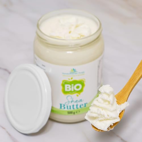 Bio Sheabutter 1 kg (2×500 g im Glas) – 100% rein, neutral & geruchlos, beste Lebensmittelqualität Karitébutter, vegan