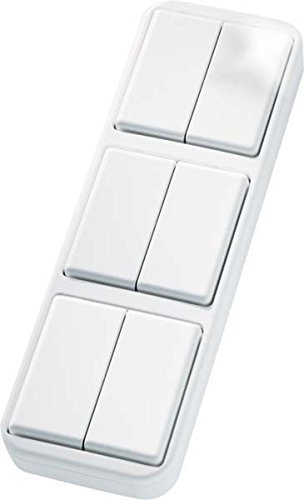 Preisvergleich Produktbild Eltako Funk-Handsender mit 3 Doppelwippen, 1 Stück, reinweiß glänzend, FHS12-WG