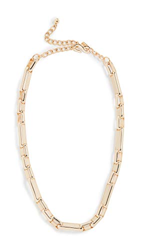 Kenneth Jay Lane Women's 18" Polished Gold Rectangular Link Necklace