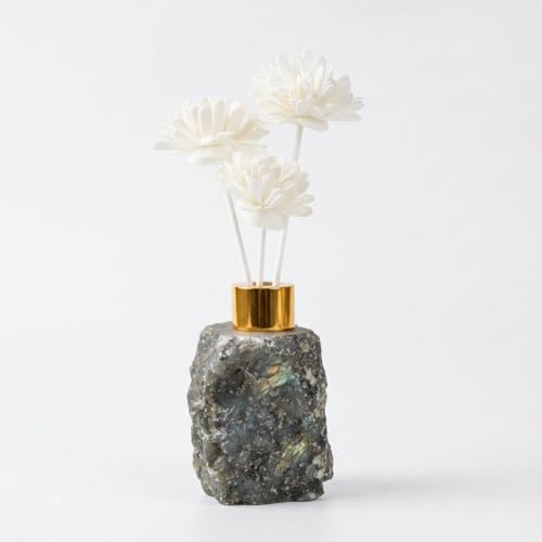 Botella Difusora de Cristal Natural Piedra para Aromaterapia miniatura 1