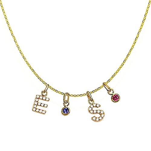 14K Gold Diamond Initial Letter Charm Pendant, Pave Diamond Alphabet Charm, Cubic Zirconia or Real Diamond, Personalized Initial Necklace Gift, Sideways Initial Jewelry Best Friend Gift