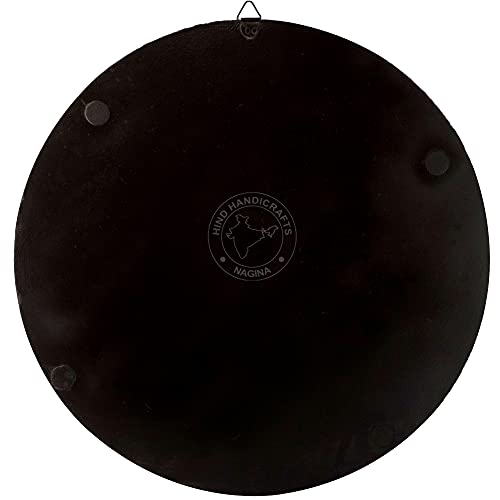 Image of Round Wall Mirror - Round Mirror, Rustic Accent Mirror for Bathroom, Entry, Dining Room, & Living Room. Metal Round Mirror for Wall (Turquoise 3, 16 inch x 16 inch)