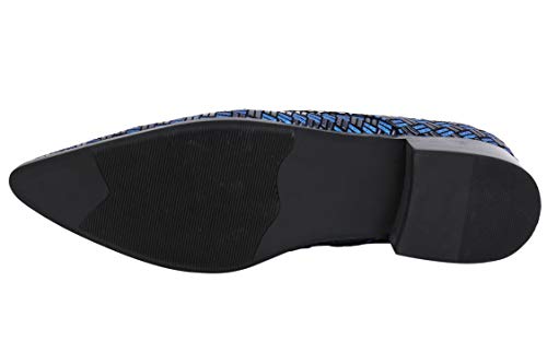 Mens Genuine Leather Loafers Rhinestone Buckle Casual Slip On Dress Shoes Fashion Pointed Toe Shoes for Men4