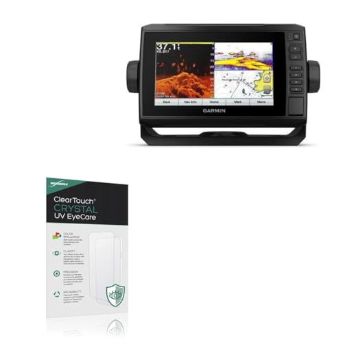 BoxWave Screen Protector Compatible With Garmin echoMAP Plus 74cv - ClearTouch Crystal Anti-UV EyeCare (2-Pack), Filters out Harmful Blue Light Reduce Fatigue