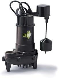 ECD33V Submersible Sump Pump, Cast Iron, 1/3 HP, 3300 GPH