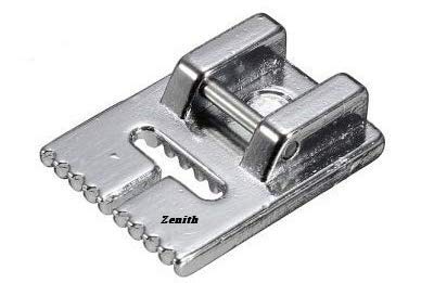 ZENITH 9 Groove Pintuck Pressure Foot Snap on Type for Automatic Electric Low Shank Sewing Machines Suitable for Usha Janome Brother Singer etc Steel Finish (9 Groove Pintuck)