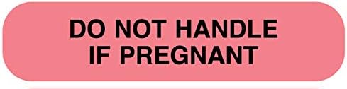 No maneje si está embarazada, etiqueta de instrucciones de medicamentos, 1-5/8 "x 3/8"