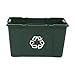 Rubbermaid Commercial Products Stackable Recycling Bin, 18 Gallon, Green (FG571873GRN)