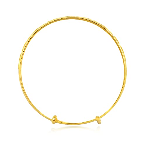 CHOW SANG SANG Chinese Gifting Collection 999.9 24K Gold Price-by-Weight Gold Longevity & Good Fortune Bangle for Tiny Size Gift, Adjustable size4