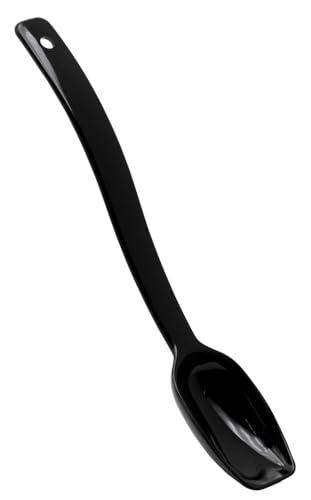 .5 oz. Black Plastic Salad Bar Spoon, Pack of 6