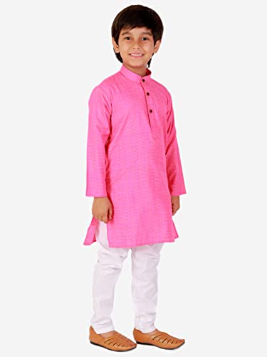 Image of Pro-Ethic Style Developer Kids Cotton Solid Ethnic Kurta Pajama Set|Traditional Style Kurta Pajama