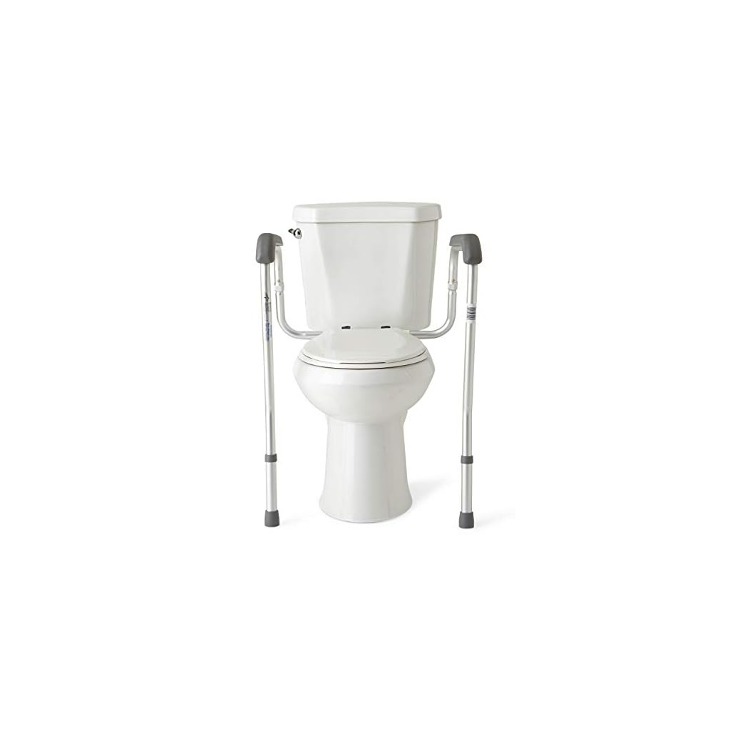 Medline Toilet Safety Rails, Safety Frame for Toilet with Easy