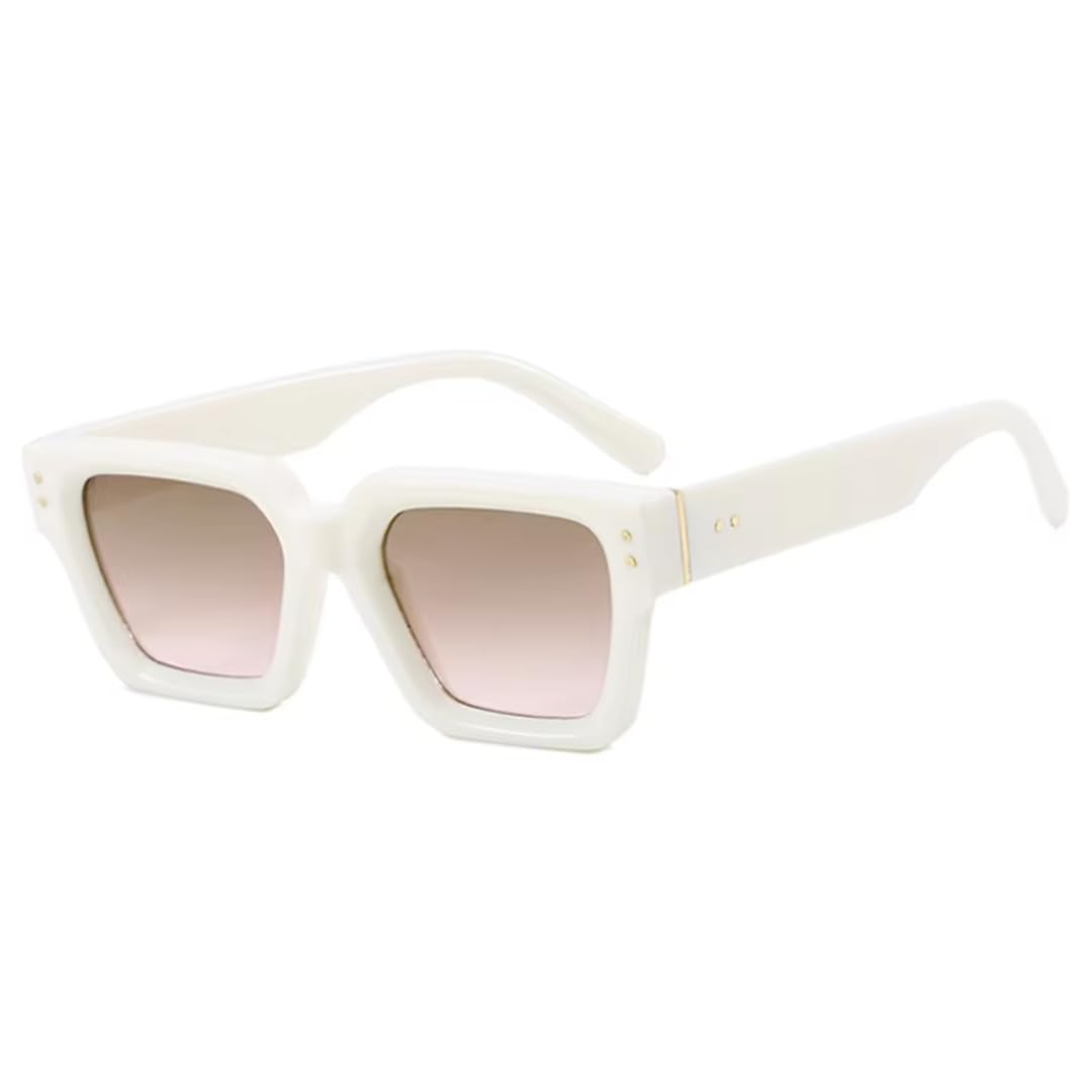 Rivets - Gafas de sol para mujer, protección solar UV400, diseño de leopardo, color marrón