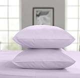 Threadmill Pillow Cases Standard Size Set of 2 | 500 Thread Count Sateen Weave | Ultra Soft & Luxury Bed Pillow Covers | Hotel Quality Pillow Protectors | Lilac Pillow Cases