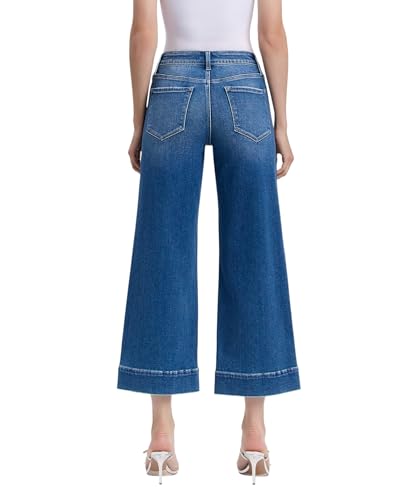 Flying Monkey High Rise Crop Wide Trouser Jeans F60343