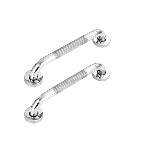 Oruiiju Lot de 2 barres d'appui de salle de bain en acier inoxydable 304 avec poignée antidérapante,pour baignoire,toilettes, salle de bain, rampe d'escalier