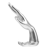 Ipetboom Espositore per Gioielli Multifunzione Manichino a Forma di Mano, Porta Anelli Delicato e Supporto Compatto per Braccialetti e Collane, per Casa e Negozio, Colore Argento