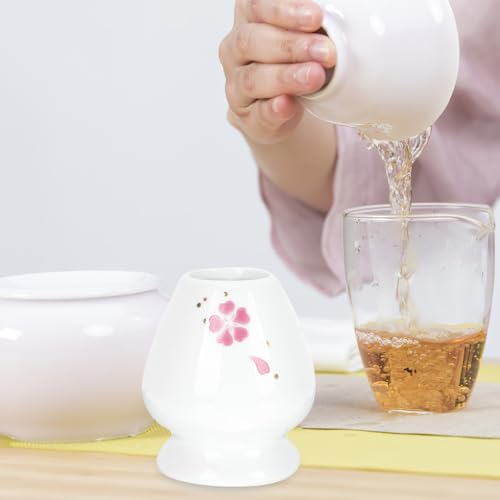 Soporte de Cerámica Blanco para Batidor Matcha contra Moho y Daños 5