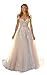 Wedding Dresses for Bride Luxury Lace Appliques Tulle Bridal Gowns with Train Off Shoulder A Line Long Tulle Bride Dress Ivory US 16