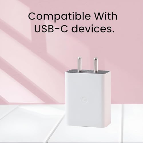Image of Google 30W Original Type C Fast Charging Power Adapter for Google 9 Pro XL /9 Pro /8 Pro /8 /8a,7 Pro /7 /7A, Pixel 6 Pro /6, Tablet /Chrome Books & Other USB C Devices Quick Charger Support