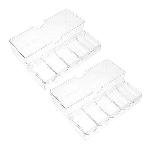 BRIGHTFUFU Poker Chips Tray Poker Chips Organizer Chips Rack Organizer Poker Container Poker Chips Box