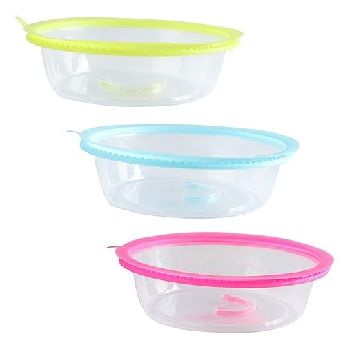 OUNONA 3Pcs Food Fresh Cover Microwave Sealing Lids for Bowls Covers for Leftovers and Splatter Cooking