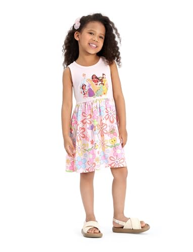 Image of Disney Minnie Mouse Princess Frozen Elsa Stitch Girls Dress Sleeveless & Short Sleeve Casual Summer Clothes Baby to Toddler