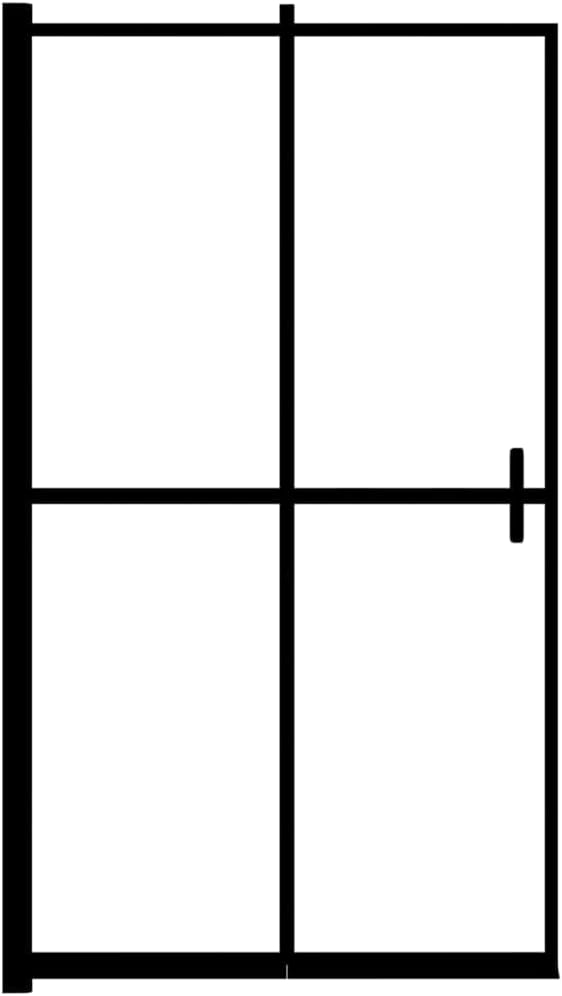 Red Cup Living vidaXL Folding Shower Enclosure ESG 120x140 cm Black