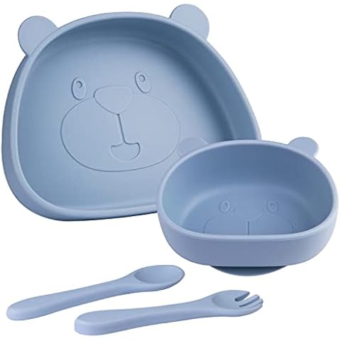 Qshare Baby Feeding Set with Suction Cover