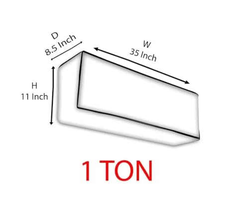 Da Anushi Split Ac Cover Indoor Unit for 1 Ton Capacity AC, All Weather Cover/Attractive Digital Prints/Dustproof/Water Resistant Split Ac Cover (Grey Black Flower.)
