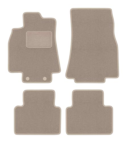 Tapis de voiture en velours beige premium pour Mercedes Classe A W169 hayon 4 pièces de luxe