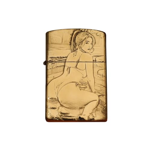 Encendedor de queroseno de cobre recargable con llama recta para exterior 2