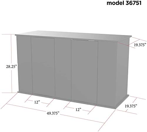 Aquatic Fundamentals 75-90 Gallon Aquarium Stand with Storage, Double Door Front Access, Serene Cherry, 36751-68-AMA