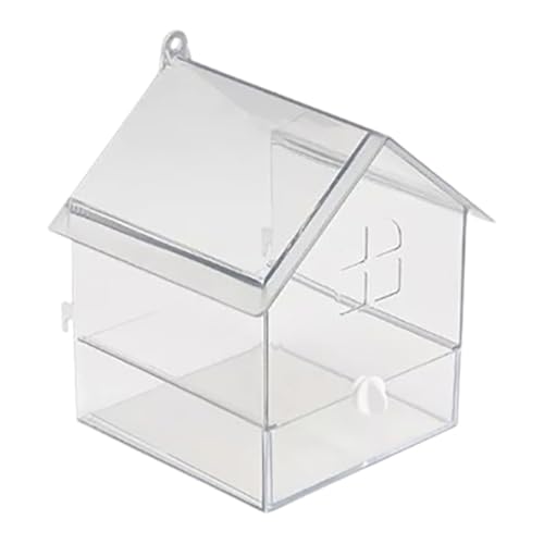 ケージバードバス - ブッジーズシャワーボックス、アクリルバスタブ|漏れない大きな引き出し浴槽、デュラブルバスボウル、鳥の洗濯容器、コカチエルラブバードカナリアのケージアクセサリー、屋内屋外使用