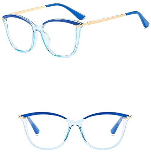 Cadre optique métal vintage de haute qualité avec verres de repos bleus