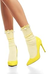 Light Yellow Ruffle With Pearls