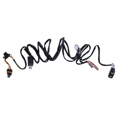 Image of Spot Light Wiring Harness Kit 16AWG for Polaris Ranger RZR General | Pulse Busbar Connector, DT Plug, 2 Lead ON-OFF Switch, Plug & Play