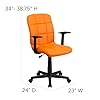 Flash Furniture Clayton Mid-Back Orange Quilted Vinyl Swivel Task Office Chair with Arms #2