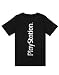 Playstation T-Shirt Jungen Kinderfolien Spiel Konsole Logo Schwarz Top 7-8 Jahre